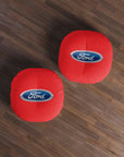 Red Ford Tufted Floor Pillow, Round™