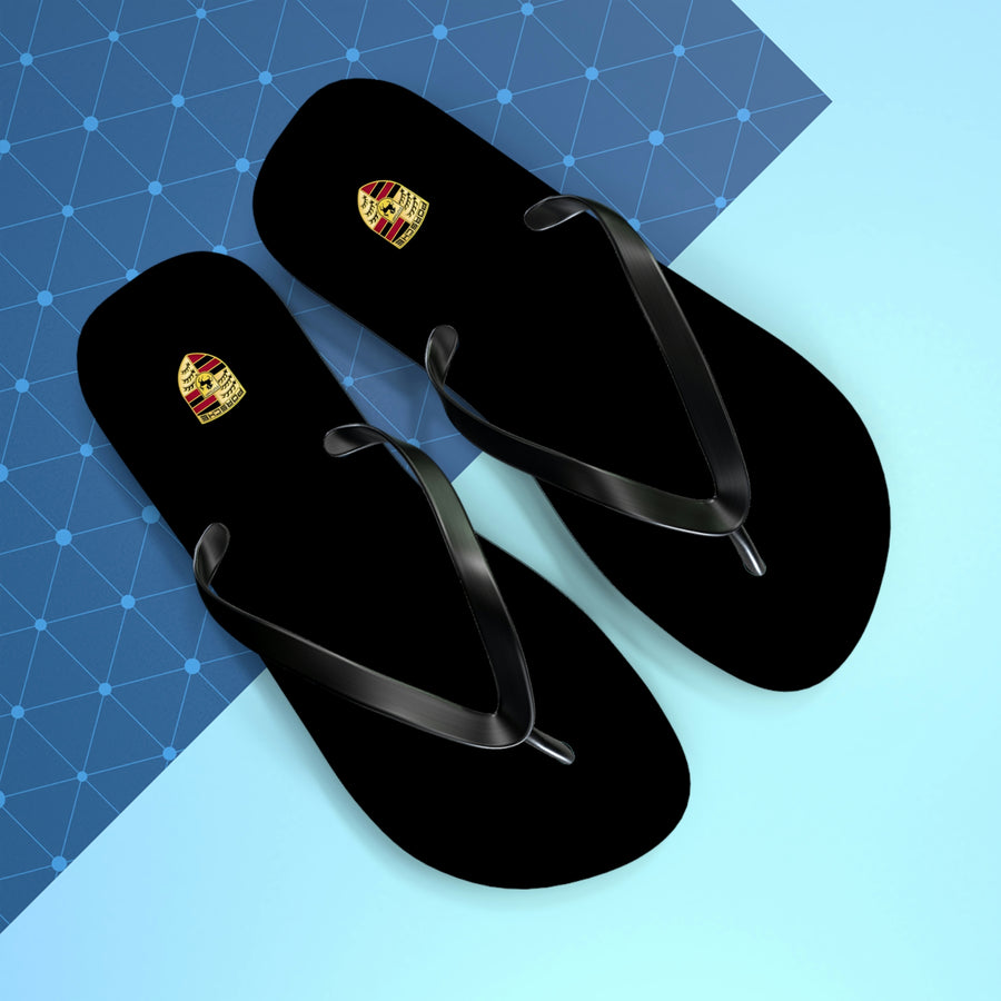 Unisex Black Porsche Flip Flops™