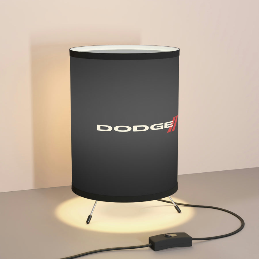 Black Dodge Tripod Lamp with High-Res Printed Shade, US\CA plug™