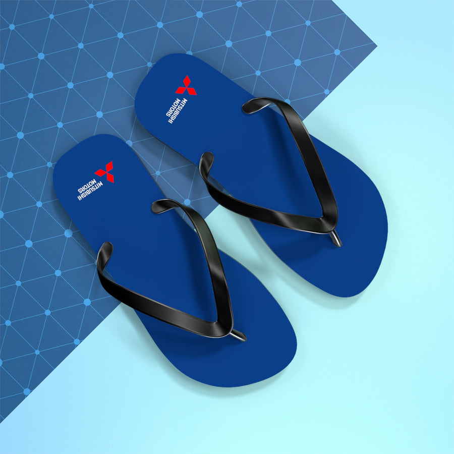 Unisex Dark Blue Mitsubishi Flip Flops™