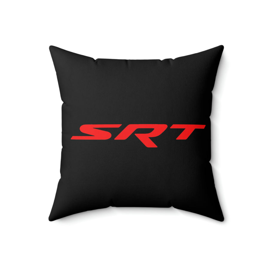 Black Spun Polyester Square Dodge Pillow™