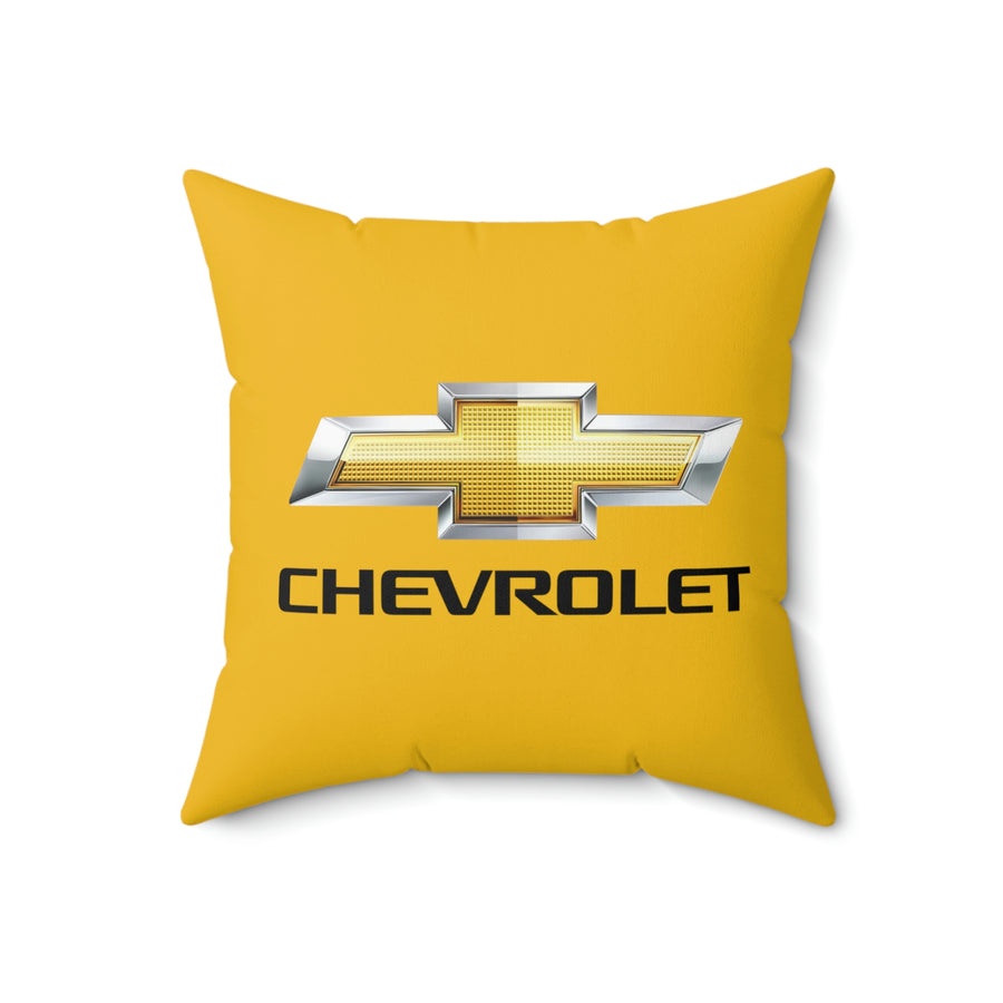 Yellow Chevrolet Spun Polyester Square Pillow™