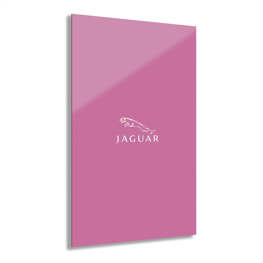 Light Pink Jaguar Acrylic Prints (French Cleat Hanging)™