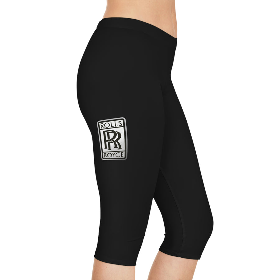 Women's Black Rolls Royce Capri Leggings™