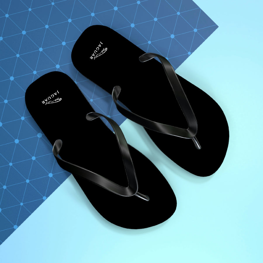 Unisex Black Jaguar Flip Flops™