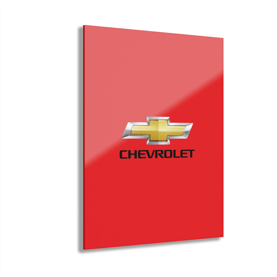 Red Chevrolet Acrylic Prints (French Cleat Hanging)™