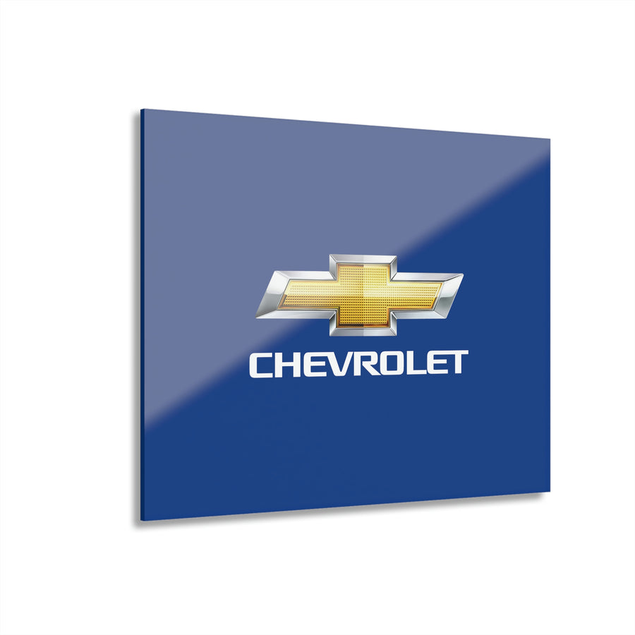 Dark Blue Chevrolet Acrylic Prints (French Cleat Hanging)™