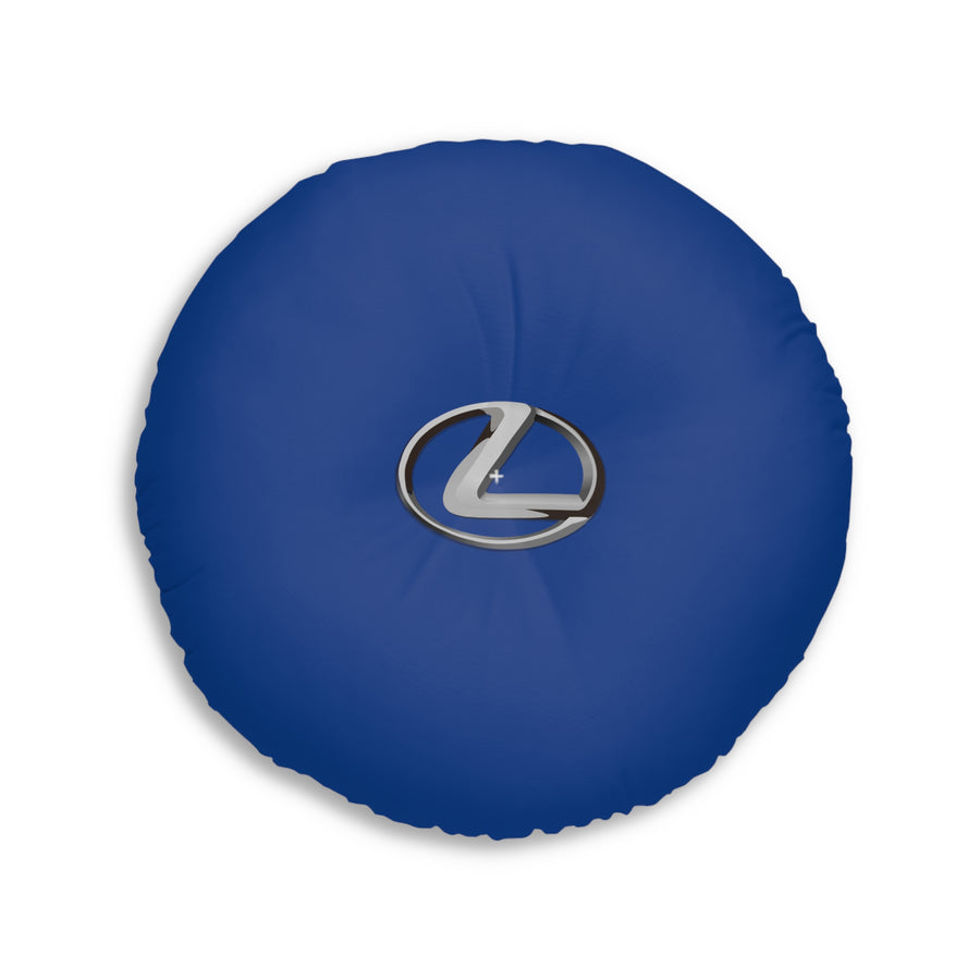 Dark Blue Lexus Tufted Floor Pillow, Round™