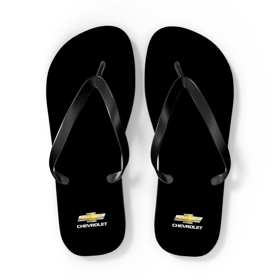 Unisex Black Chevrolet Flip Flops™