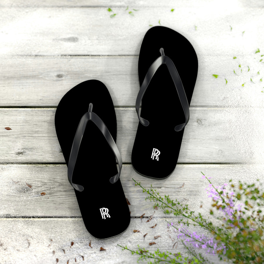 Unisex Black Rolls Royce Flip Flops™