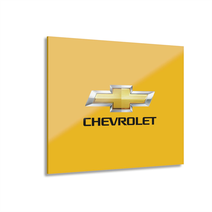 Yellow Chevrolet Acrylic Prints (French Cleat Hanging)™