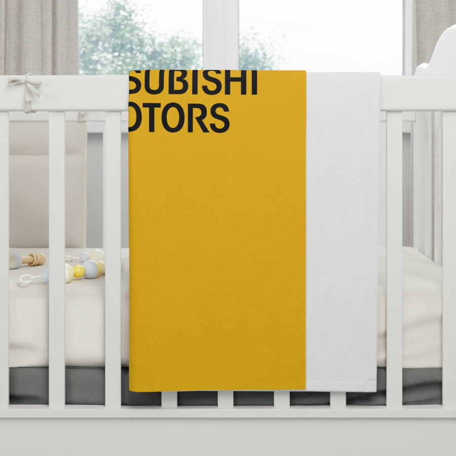 Yellow Mitsubishi Soft Fleece Baby Blanket™