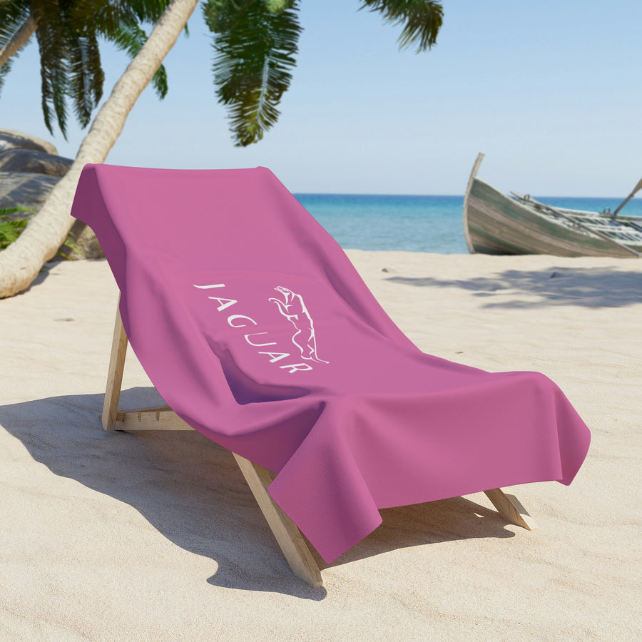 Light Pink Jaguar Beach Towel™