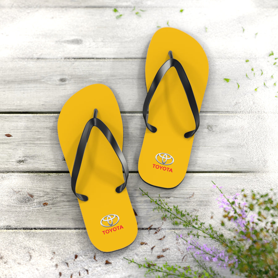 Unisex Yellow Toyota Flip Flops™