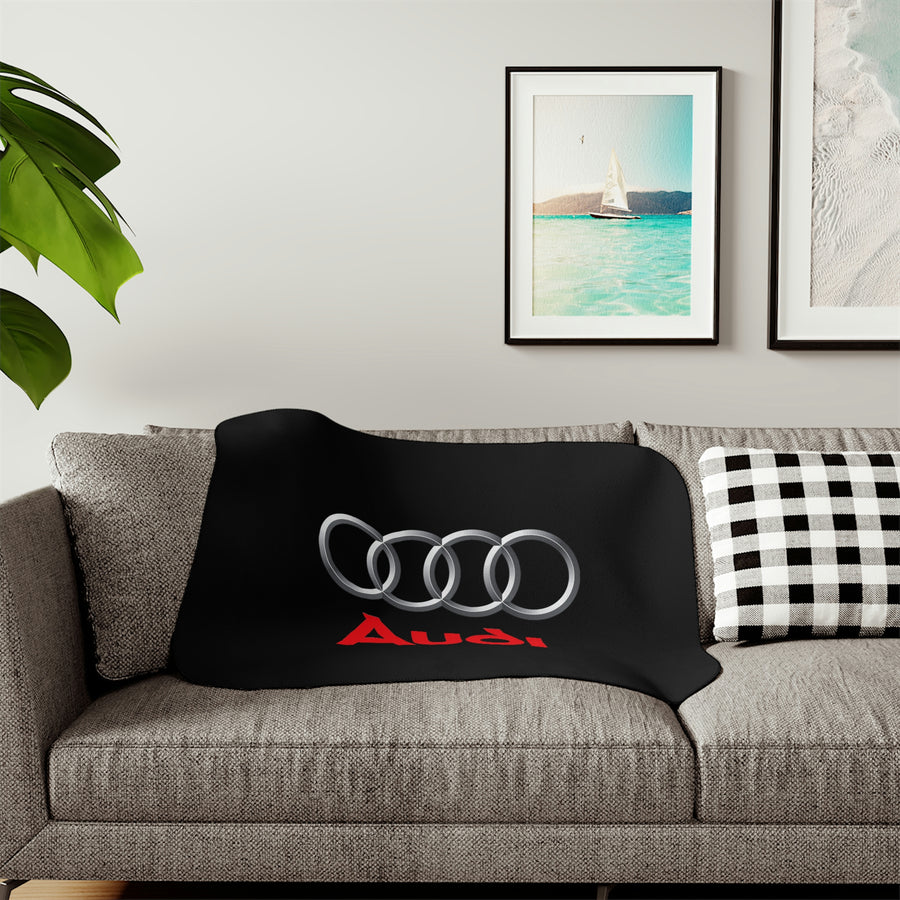 Black Audi Sherpa Blanket, Two Colors™