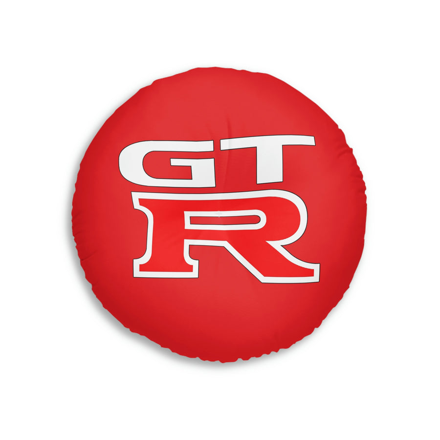 Red Nissan GTR Tufted Floor Pillow, Round™