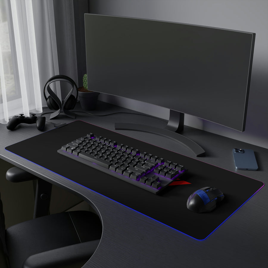 LED Gaming Black Dodge Mouse Pad™