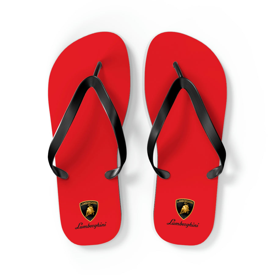 Unisex Red Lamborghini Flip Flops™