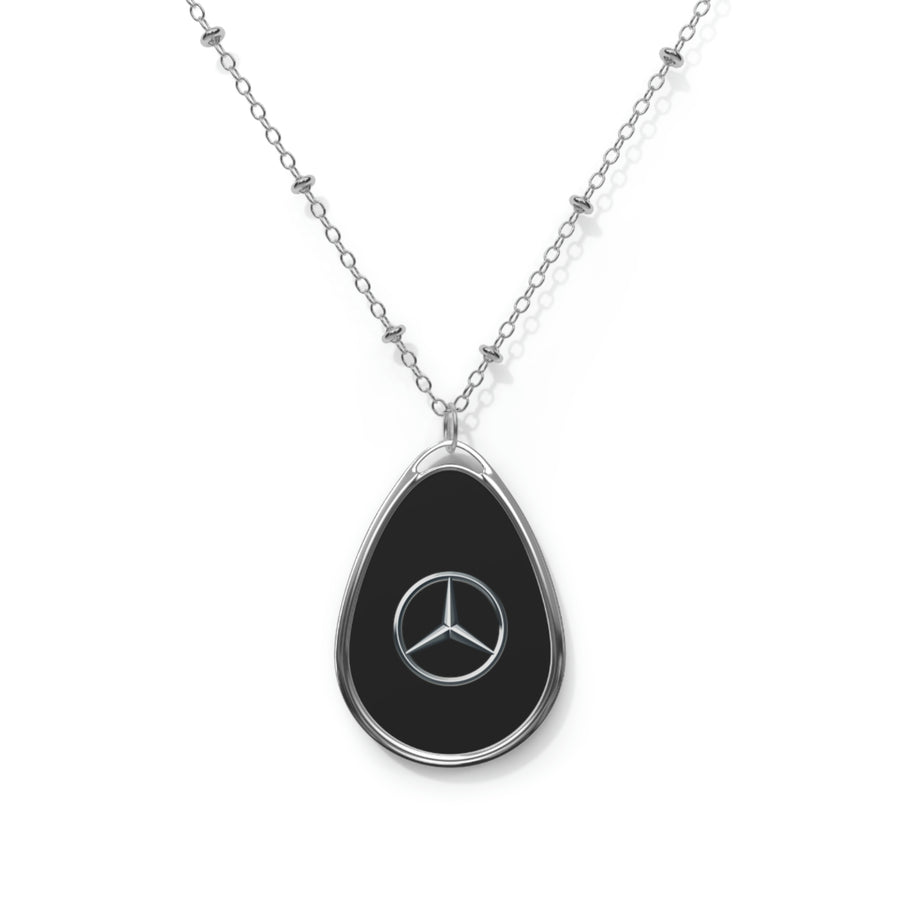 Black Mercedes Oval Necklace™