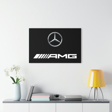 Black Mercedes Acrylic Prints (French Cleat Hanging)™