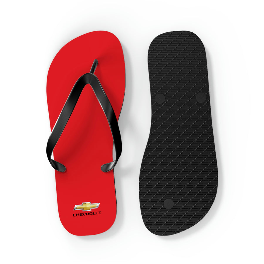 Unisex Red Chevrolet Flip Flops™