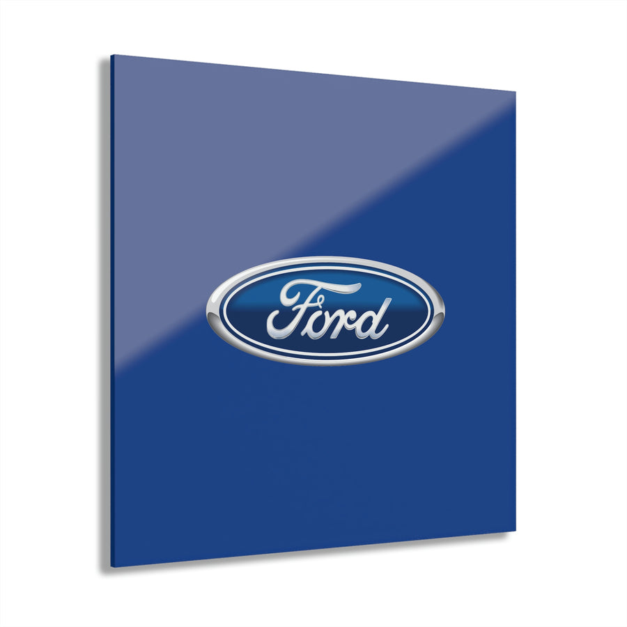 Dark Blue Ford Acrylic Prints (French Cleat Hanging)™