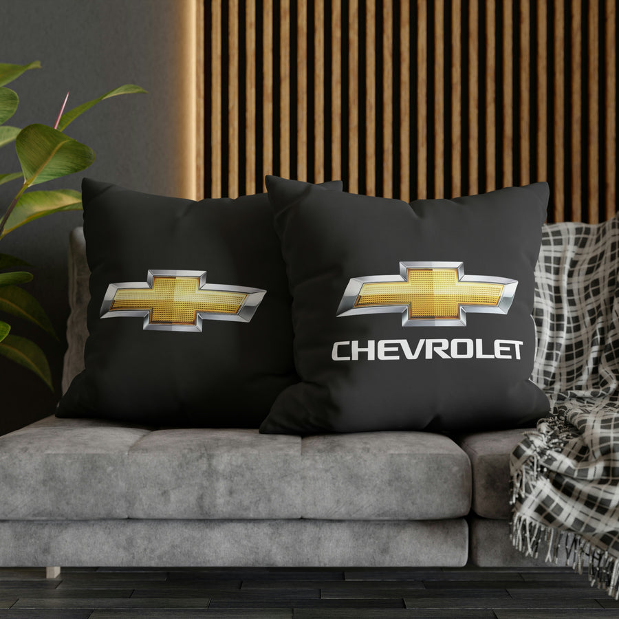 Black Chevrolet Spun Polyester pillowcase™