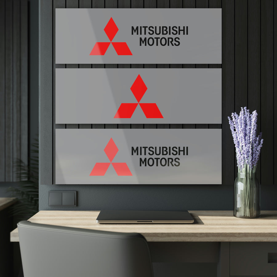 Grey Mitsubishi Acrylic Prints (Triptych)™