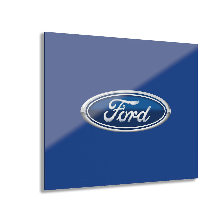 Dark Blue Ford Acrylic Prints (French Cleat Hanging)™