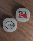 Grey Nissan GTR Tufted Floor Pillow, Round™