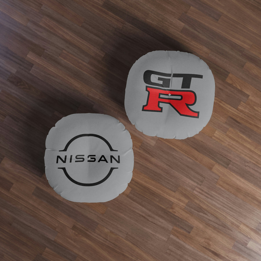 Grey Nissan GTR Tufted Floor Pillow, Round™