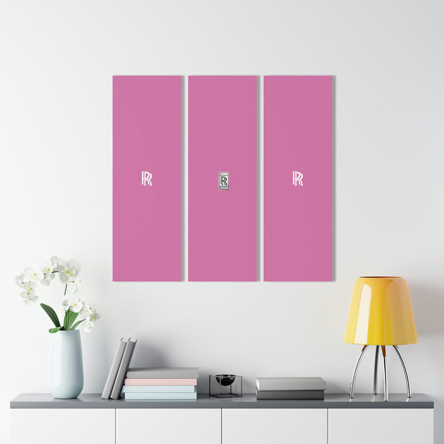 Light Pink Rolls Royce Acrylic Prints (Triptych)™