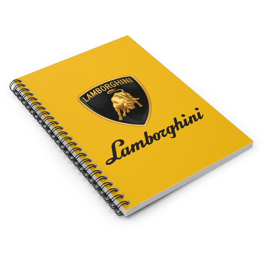 Yellow Lamborghini Spiral Notebook - Ruled Line™