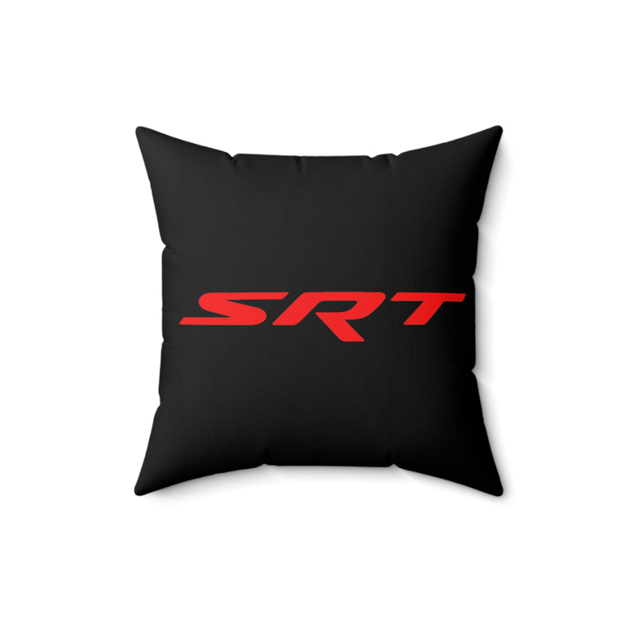 Black Spun Polyester Square Dodge Pillow™