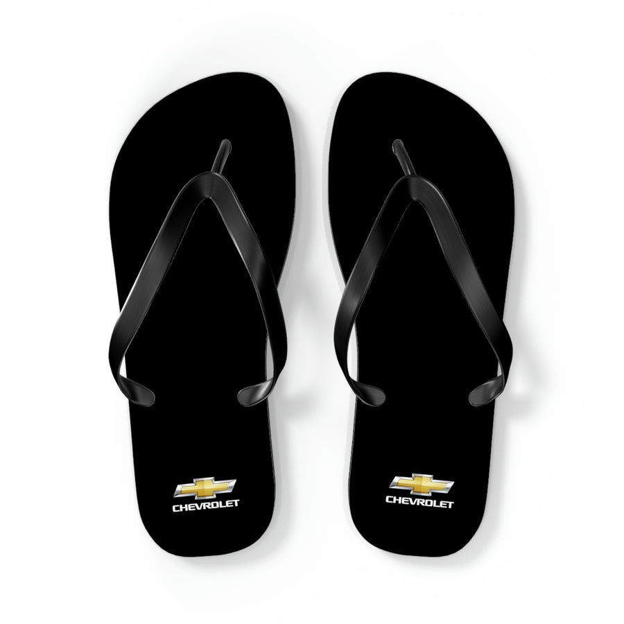 Unisex Black Chevrolet Flip Flops™