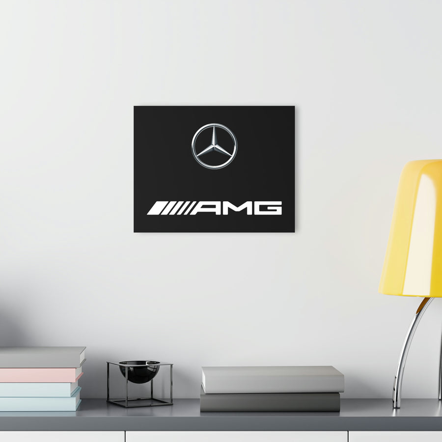 Black Mercedes Acrylic Prints (French Cleat Hanging)™