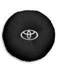 Black Toyota Tufted Floor Pillow, Round™