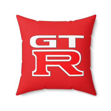 Red Spun Polyester Square Nissan GTR Pillow™