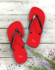 Unisex Red Jaguar Flip Flops™