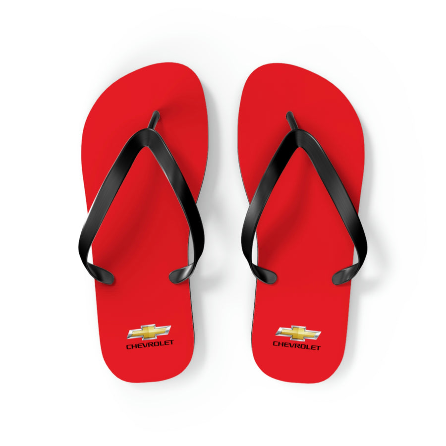 Unisex Red Chevrolet Flip Flops™