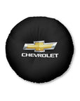 Black Chevrolet Tufted Floor Pillow, Round™