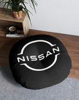 Black Nissan GTR Tufted Floor Pillow, Round™