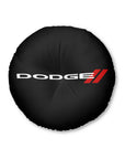 Black Dodge Tufted Floor Pillow, Round™