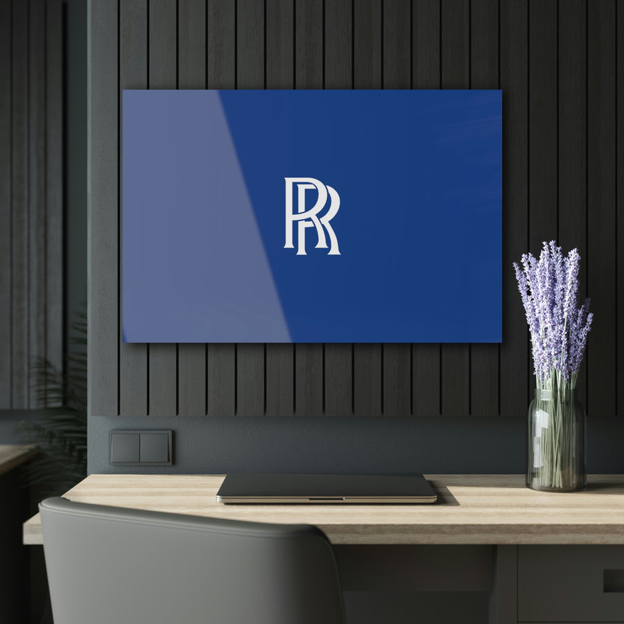 Dark Blue Rolls Royce Acrylic Prints (French Cleat Hanging)™