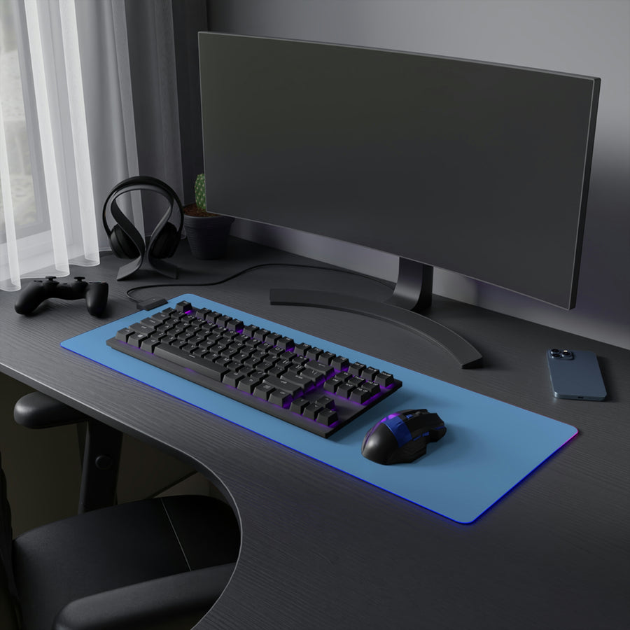 Light Blue Jaguar LED Gaming Mouse Pad™