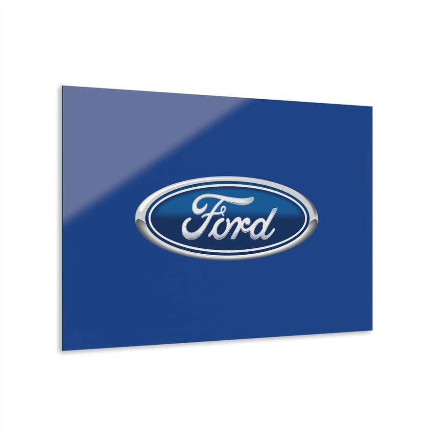 Dark Blue Ford Acrylic Prints (French Cleat Hanging)™