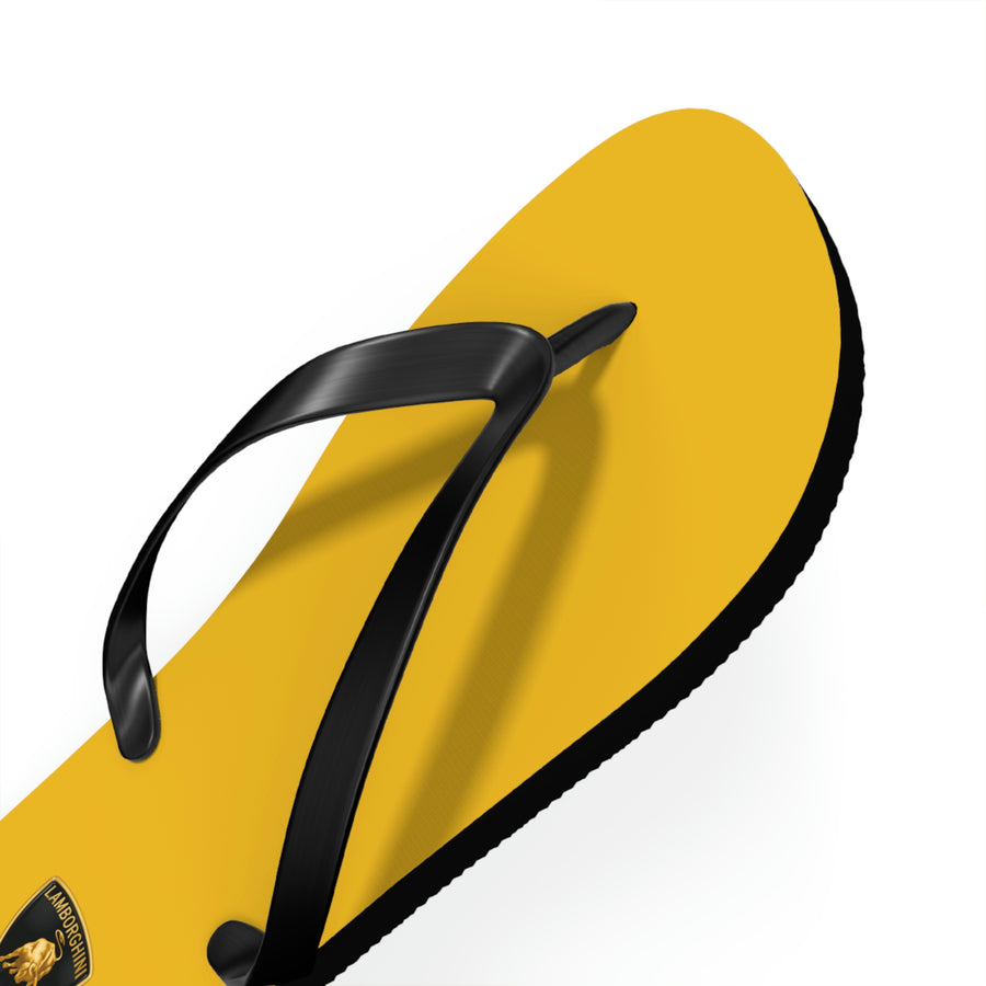 Unisex Yellow Lamborghini Flip Flops™