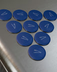 Dark Blue Jaguar Button Magnet, Round (10 pcs)™