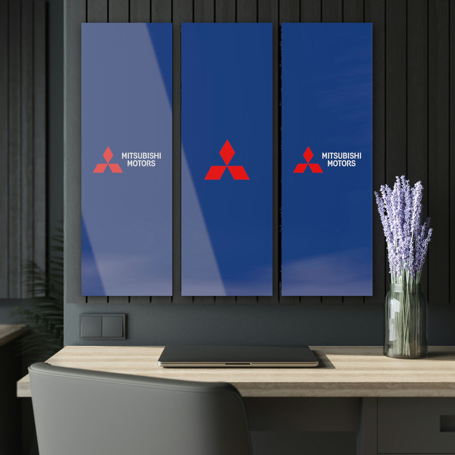 Dark Blue Mitsubishi Acrylic Prints (Triptych)™