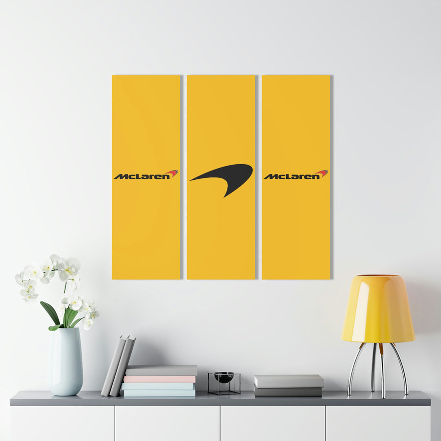 Yellow McLaren Acrylic Prints (Triptych)™